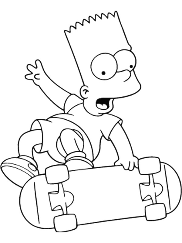 Plansa de colorat cu Familia Simpsons 33 27